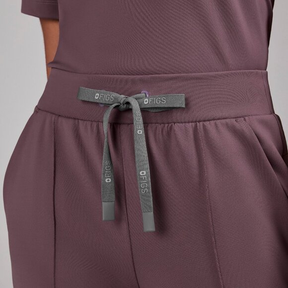 Figs High Waisted Salina FORMx Wide Leg Scrub Pants in Plum, Size Small - Picture 3 of 10